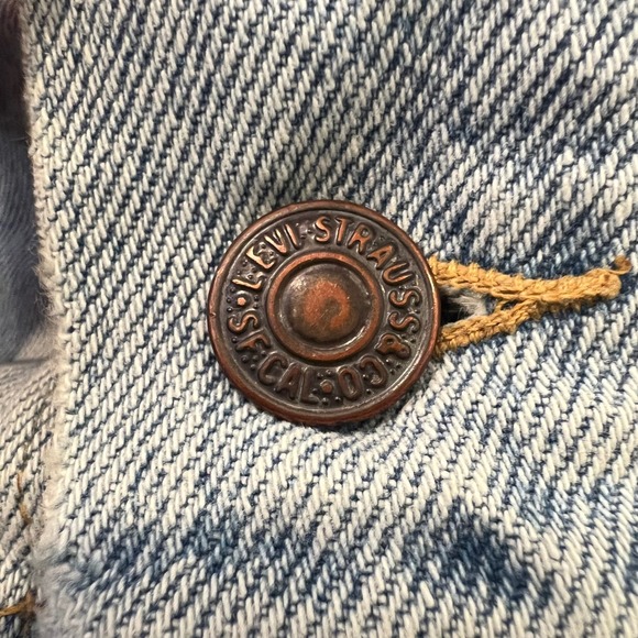 Levi's | Vintage 70517 Trucker Light Wash Denim Vest Small 90s Classic Western - Picture 4 of 10